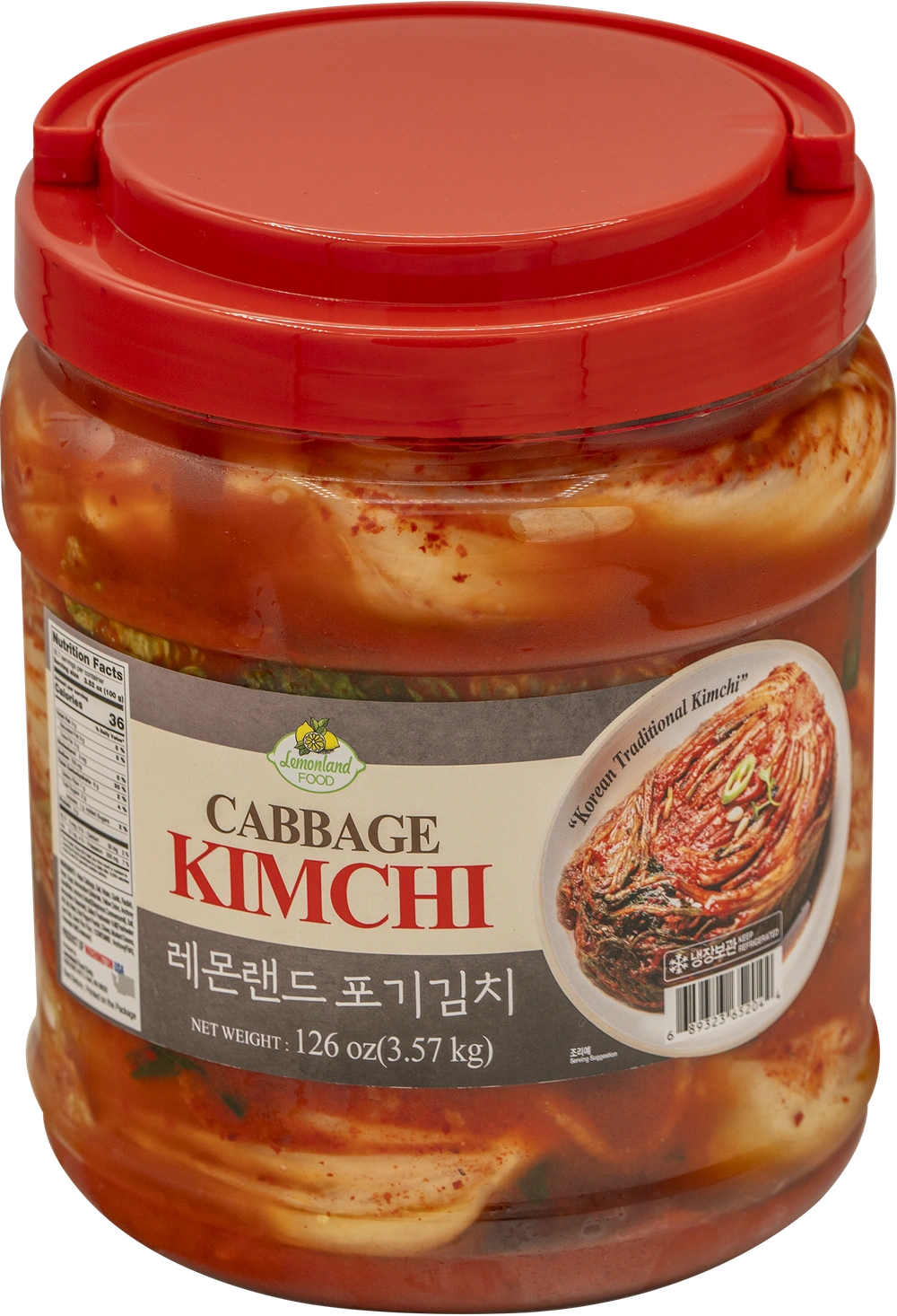 Lemonland Whole Cabbage Kimchi - 126 oz (3,570 g)