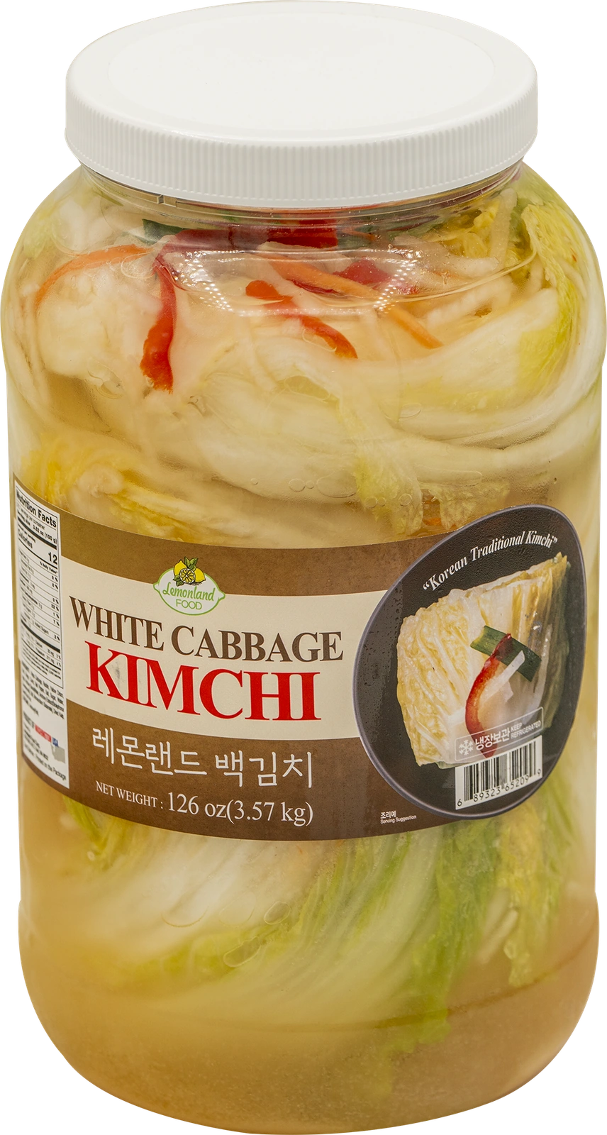 Lemonland White Cabbage Kimchi - 126 oz (3,570 g)