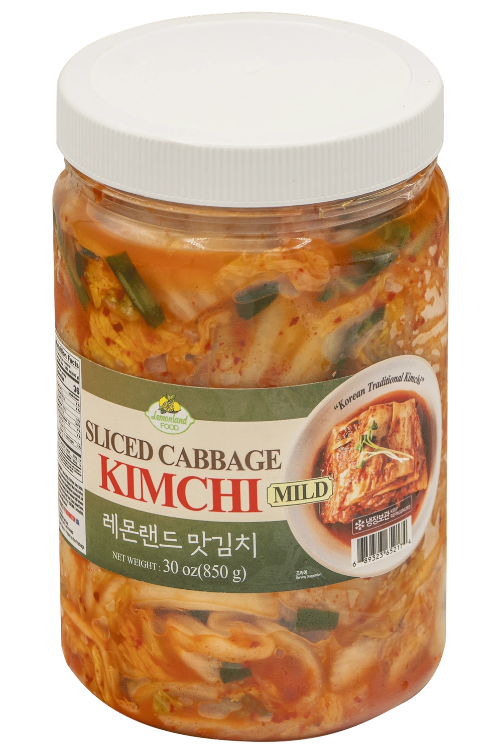 Lemonland Sliced Cabbage Kimchi - Mild - 30 oz (850 g)